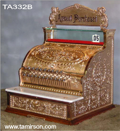 Antique Vintage Old Cash Register Brass TA332B