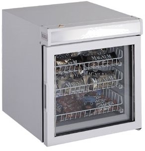 Countertop Impulse Freezer one 1 glass door merchandiser 2-7 cu