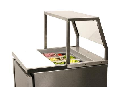 Sandwich Prep Table With Sneeze Guard 60 Inch 2155 Tamirson