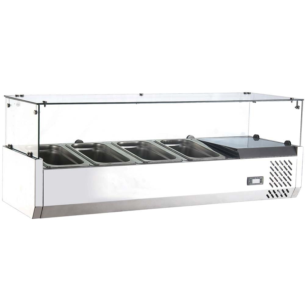 Mtr4 48 Refrigerated Countertop Salad Bar Topping Rail 750