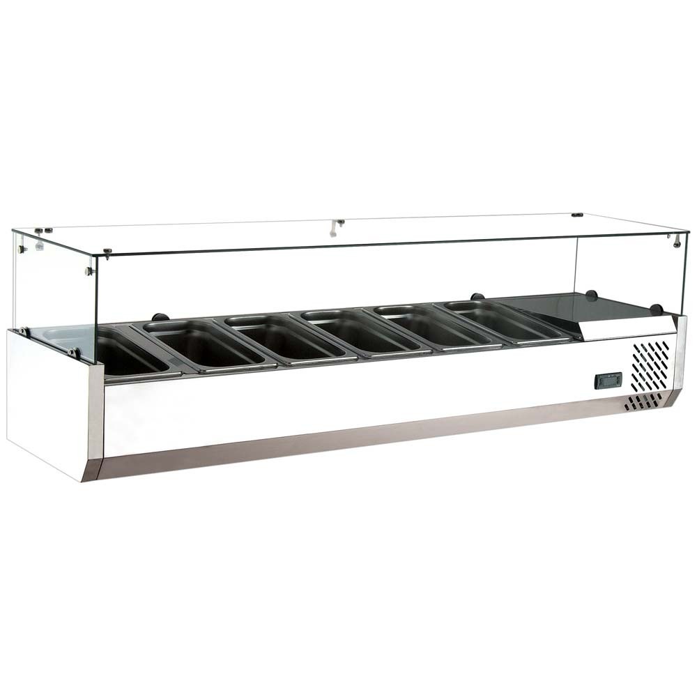 Mtr6 60 Refrigerated Countertop Salad Bar Topping Rail 895
